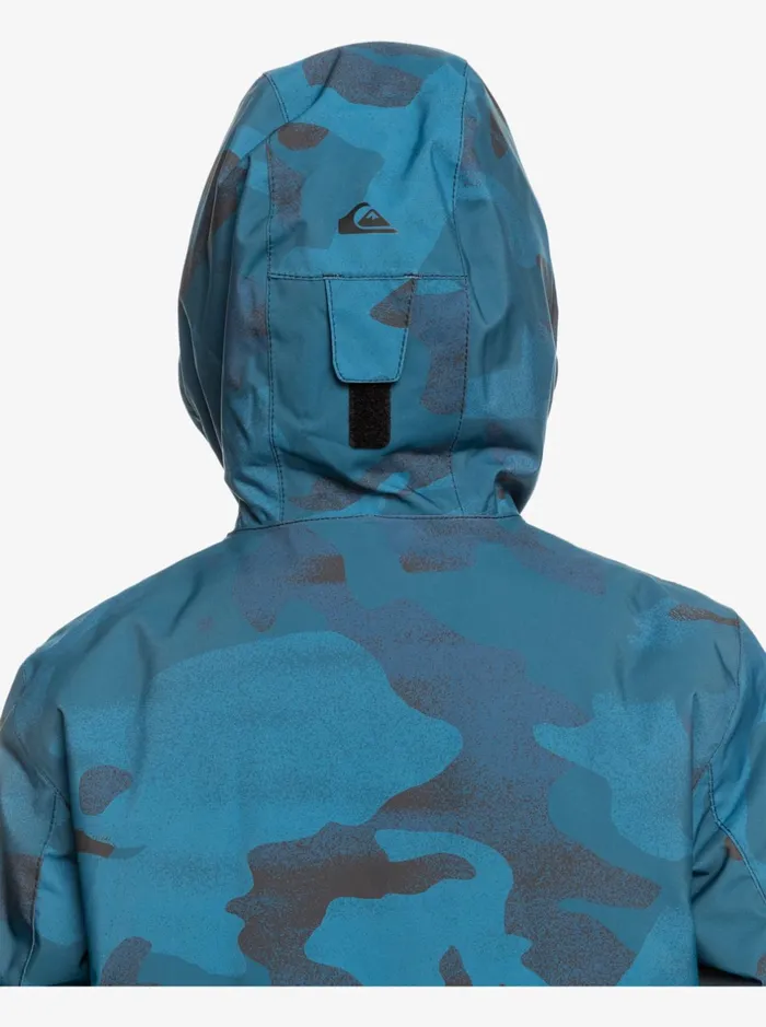 Snow Jackets Boys Quiksilver Boy039s 816 Mission Printed Technical Snow Jacket Spray Camo Majolica Blue Snow Jackets Boys Quiksilver Boy039s 816 Mission Printed Technical Snow Jacket Spray Camo Majolica Blue