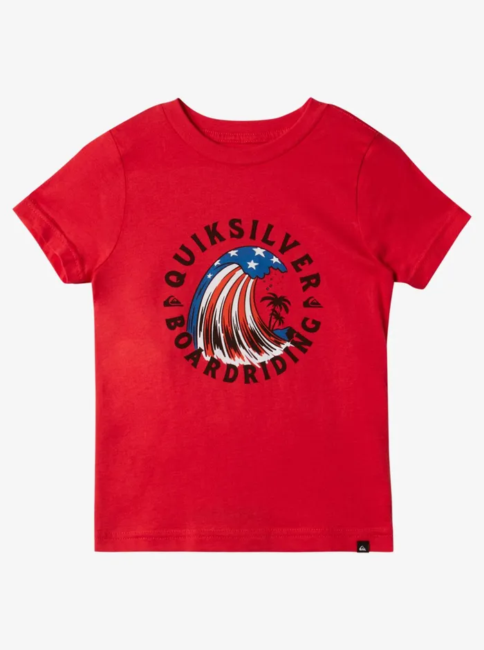 Tees Boys Quiksilver Boy039s 27 Home Of The Wave TShirt High Risk Red