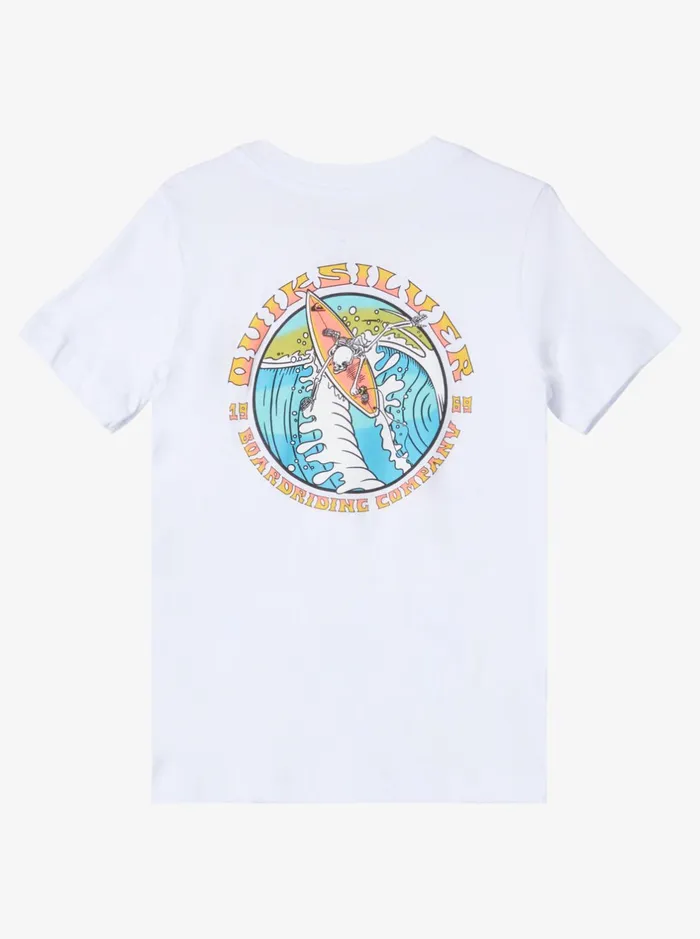 Tees Boys Quiksilver Boy039s 816 Backside Snap Kt0 TShirt White Tees Boys Quiksilver Boy039s 816 Backside Snap Kt0 TShirt White