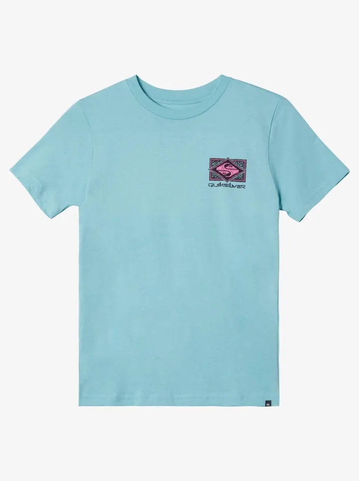 Tees Boys Quiksilver Boy039s 816 Black Flash Bt0 TShirt Reef Waters