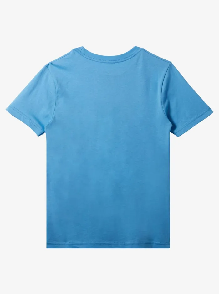 Tees Boys Quiksilver Boy039s 816 Comp Logo TShirt Azure Blue Tees Boys Quiksilver Boy039s 816 Comp Logo TShirt Azure Blue