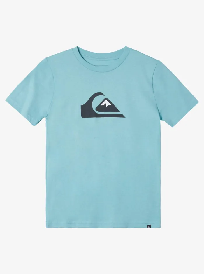 Tees Boys Quiksilver Boy039s 816 Comp Logo TShirt Reef Waters