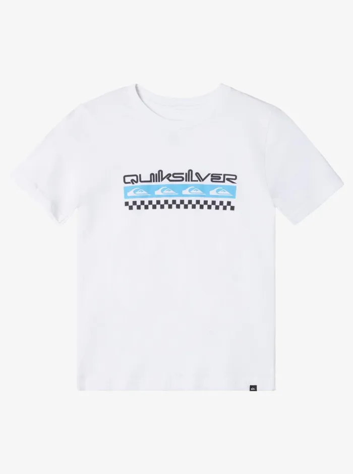 Tees Boys Quiksilver Boy039s 816 Omni Check Turn TShirt White