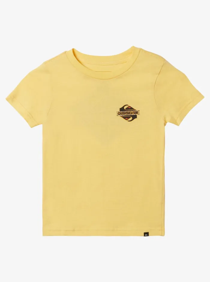 Tees Boys Quiksilver Boy039s 816 Rising Water TShirt Banana Cream