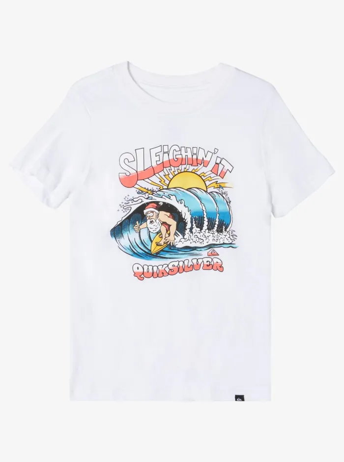 Tees Boys Quiksilver Boy039s 816 Sleighin It Kt0 TShirt White