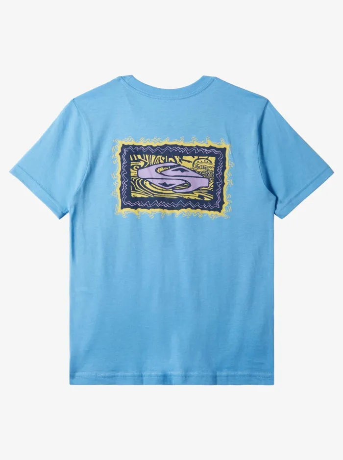 Tees Boys Quiksilver Boy039s 816 Taking Roots TShirt Azure Blue Tees Boys Quiksilver Boy039s 816 Taking Roots TShirt Azure Blue