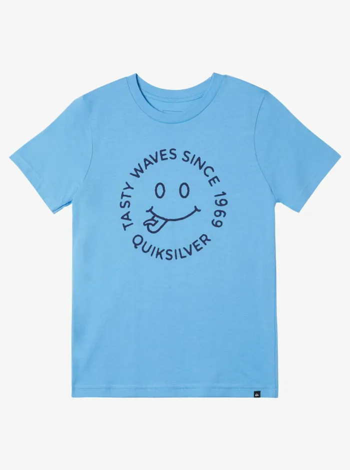 Tees Boys Quiksilver Boy039s 816 Tasty Waves Bt0 TShirt Azure Blue