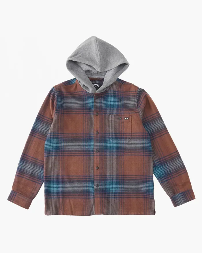 Billabong Boy039s 04027041 Baja Hooded Flannel Shirt Port Kids Toddlers and Boys 27 Yrs Billabong Boy039s 04027041 Baja Hooded Flannel Shirt Port Kids Toddlers and Boys 27 Yrs