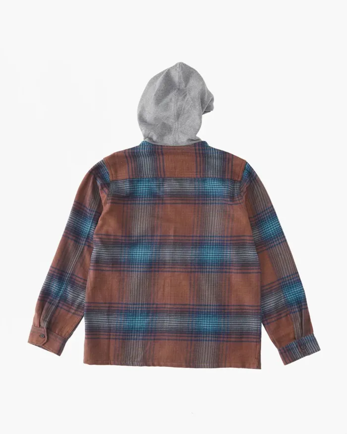 Billabong Boy039s 04027041 Baja Hooded Flannel Shirt Port Kids Toddlers and Boys 27 Yrs Billabong Boy039s 04027041 Baja Hooded Flannel Shirt Port Kids Toddlers and Boys 27 Yrs