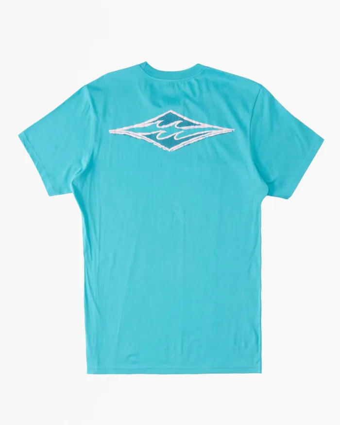 Billabong Boy039s 04027041 Crayon Wave TShirt Dark Mint Kids Boys039 Tees