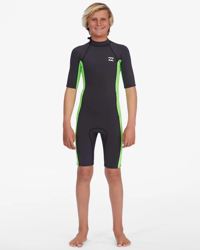 Billabong Boy039s 22mm Absolute Short Sleeve Back Zip Springsuit Neon Green Kids Boys039 Wetsuits Billabong Boy039s 22mm Absolute Short Sleeve Back Zip Springsuit Neon Green Kids Boys039 Wetsuits