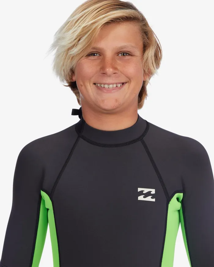 Billabong Boy039s 22mm Absolute Short Sleeve Back Zip Springsuit Neon Green Kids Boys039 Wetsuits Billabong Boy039s 22mm Absolute Short Sleeve Back Zip Springsuit Neon Green Kids Boys039 Wetsuits