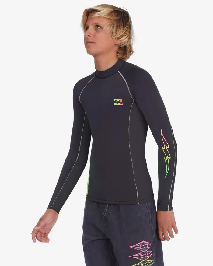 Billabong Boy039s 22mm Interchange Wetsuit Jacket Neon Green Kids Boys039 Wetsuits Billabong Boy039s 22mm Interchange Wetsuit Jacket Neon Green Kids Boys039 Wetsuits