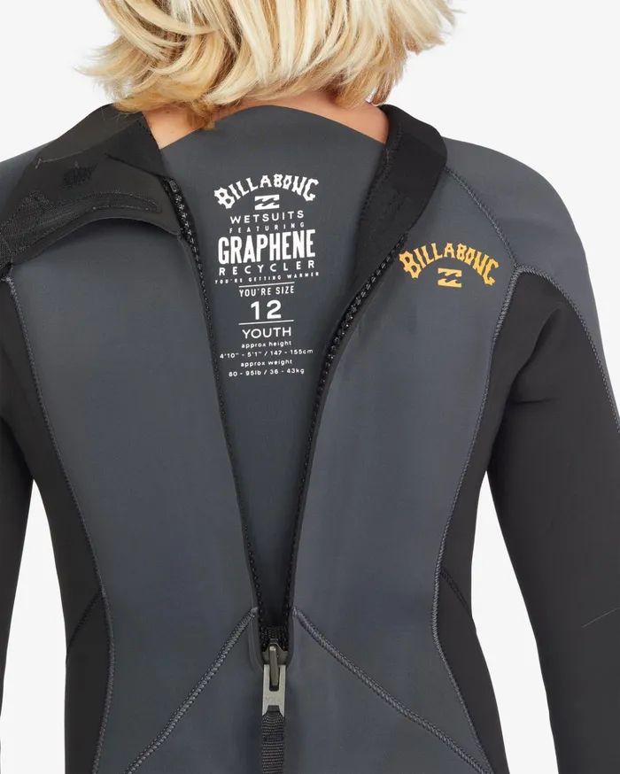 Billabong Boy039s 32 Absolute Back Zip Full Wetsuit Graphite Kids Boys039 Wetsuits Billabong Boy039s 32 Absolute Back Zip Full Wetsuit Graphite Kids Boys039 Wetsuits