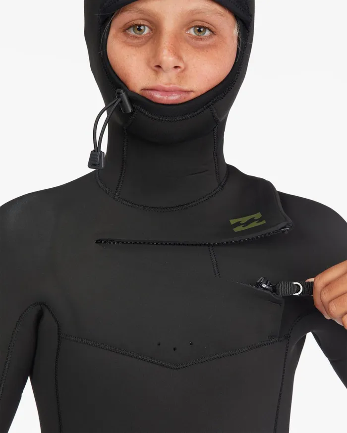 Billabong Boy039s 54 Absolute Chest Zip Hooded Wetsuit Military Kids Boys039 Wetsuits Billabong Boy039s 54 Absolute Chest Zip Hooded Wetsuit Military Kids Boys039 Wetsuits
