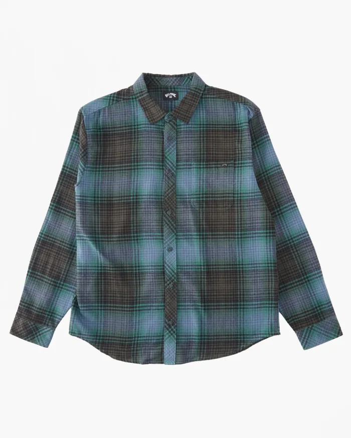Billabong Boy039s Coastline Flannel Shirt Raven Kids Boys039 Shirts