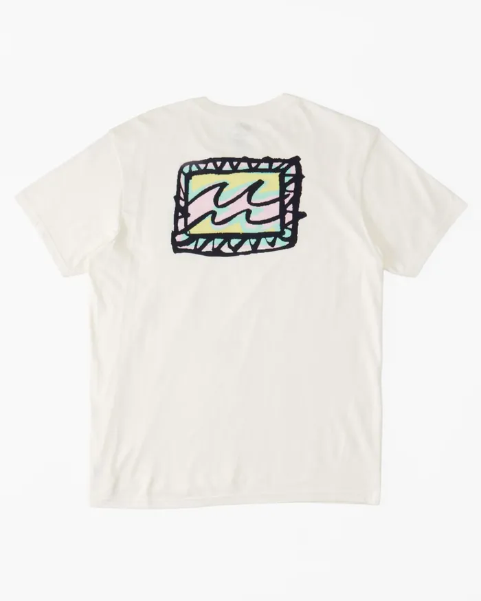 Billabong Boy039s Crayon Wave TShirt Off White Kids Boys039 Tees