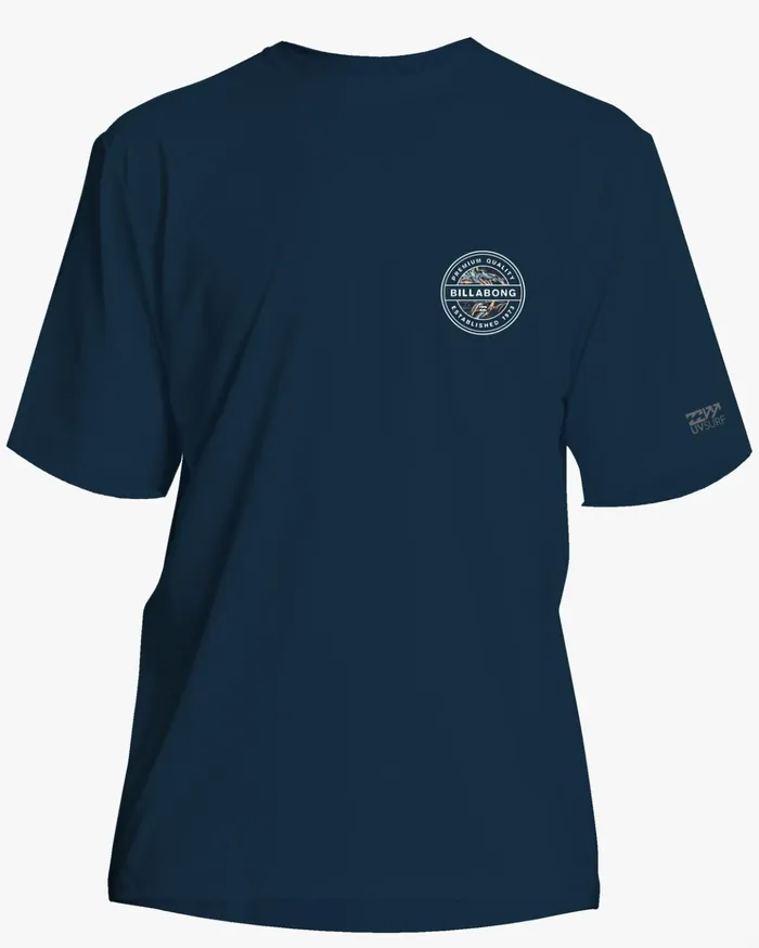 Billabong Boy039s Rotor UPF 50 Short Sleeve Surf Tee Navy Kids Boys039 Rashguards and Surf Tees Billabong Boy039s Rotor UPF 50 Short Sleeve Surf Tee Navy Kids Boys039 Rashguards and Surf Tees