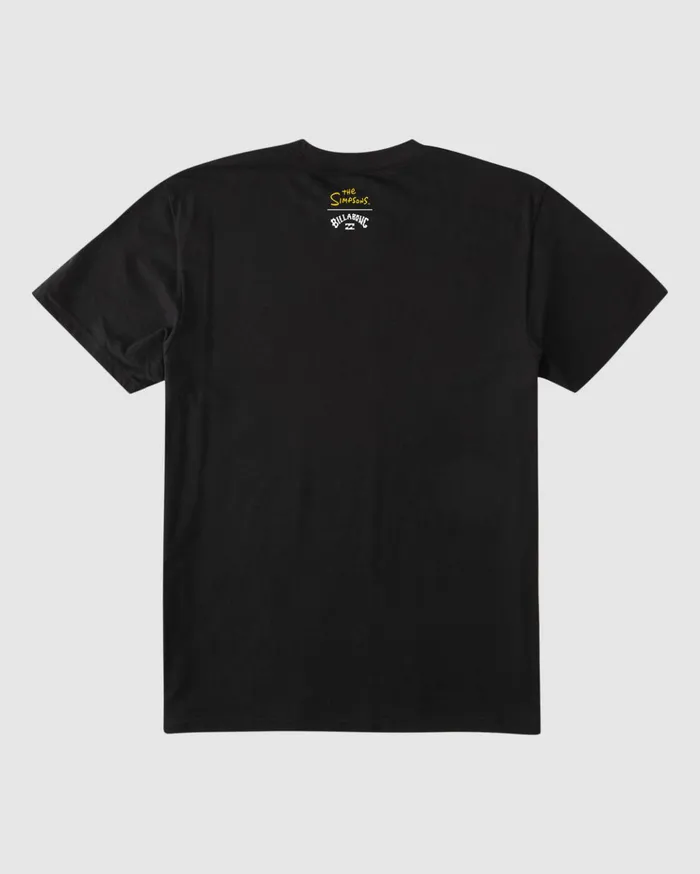 Billabong Boys039 04027041 The Simpsons El Barto Organic Short Sleeve TShirt Black Kids Toddlers and Boys 27 Yrs