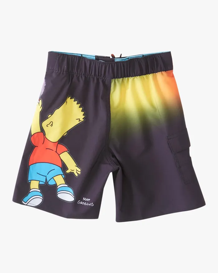 Billabong Boys039 04027041 The Simpsons El Barto Pro Boardshorts 13quot Black Kids Boys039 Boardshorts