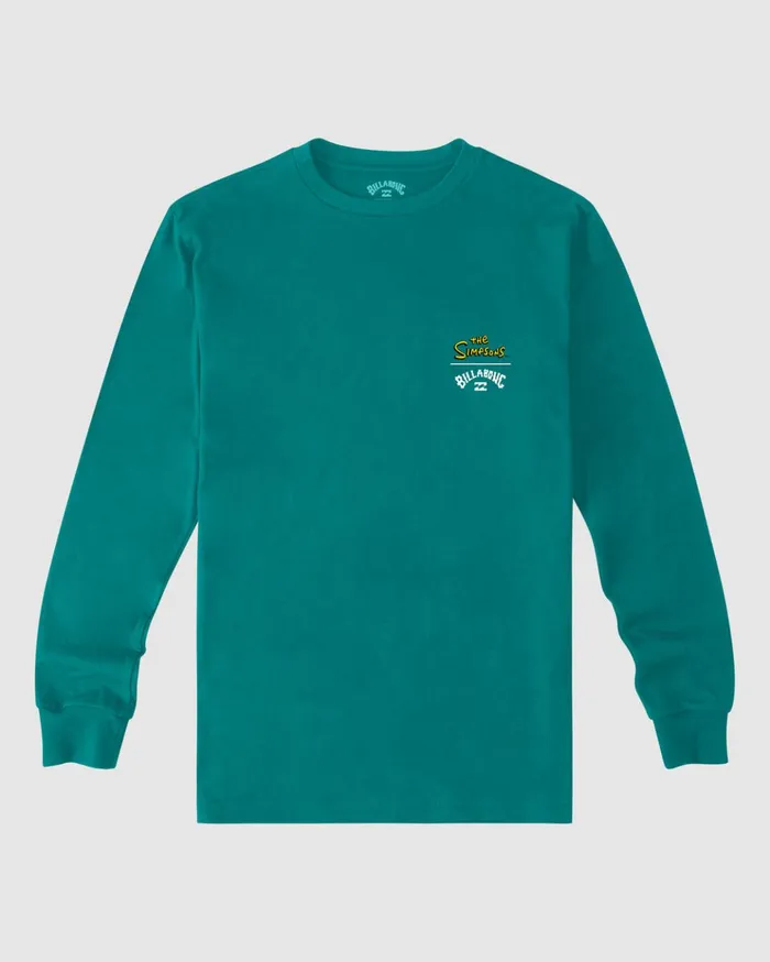 Billabong Boys039 04027041 The Simpsons Family Couch Organic Long Sleeve TShirt Teal Kids Boys039 Tees Billabong Boys039 04027041 The Simpsons Family Couch Organic Long Sleeve TShirt Teal Kids Boys039 Tees