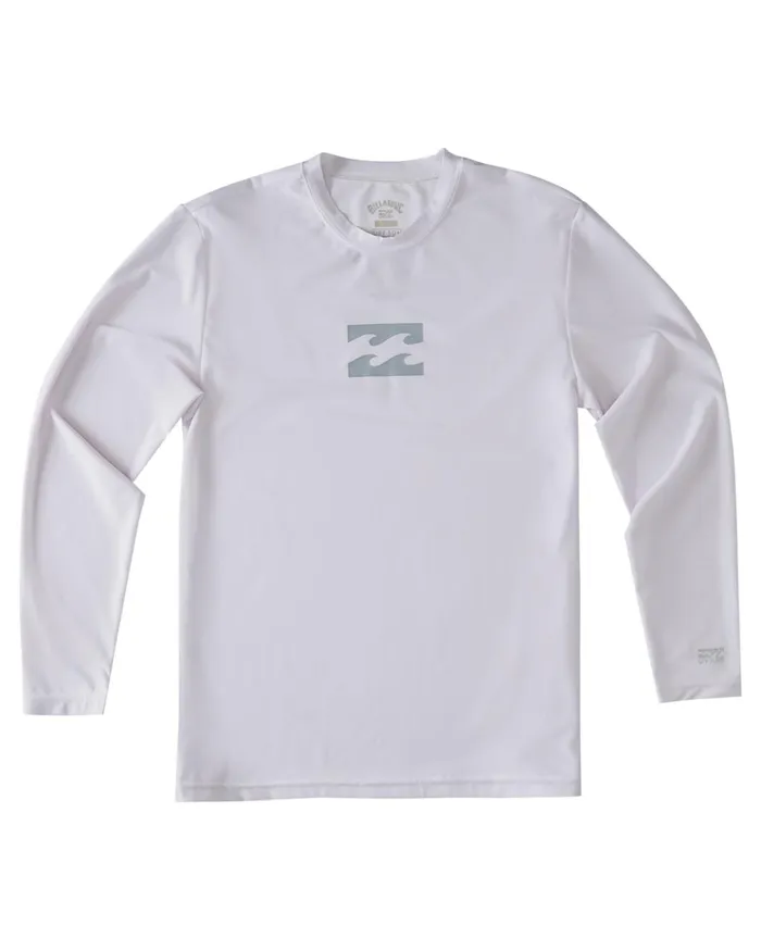 Billabong Boys039 All Day Wave Loose Fit Long Sleeve Surf Tee White Kids Boys039 Rashguards and Surf Tees Billabong Boys039 All Day Wave Loose Fit Long Sleeve Surf Tee White Kids Boys039 Rashguards and Surf Tees