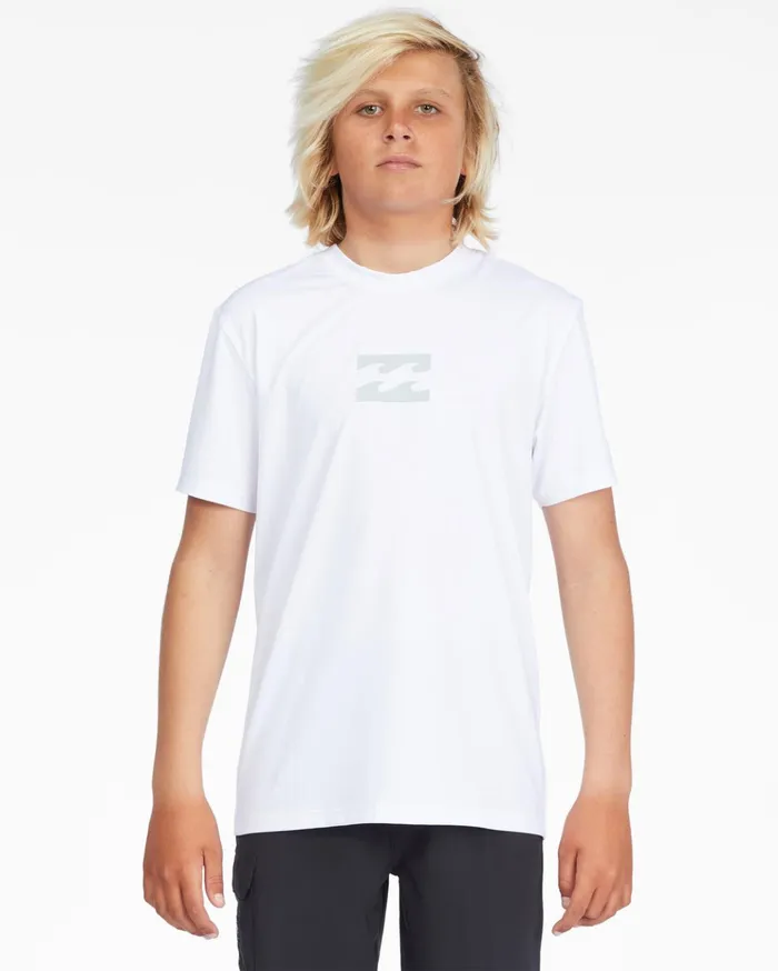 Billabong Boys039 All Day Wave Loose Fit Short Sleeve Surf Tee White Kids Boys039 Rashguards and Surf Tees Billabong Boys039 All Day Wave Loose Fit Short Sleeve Surf Tee White Kids Boys039 Rashguards and Surf Tees