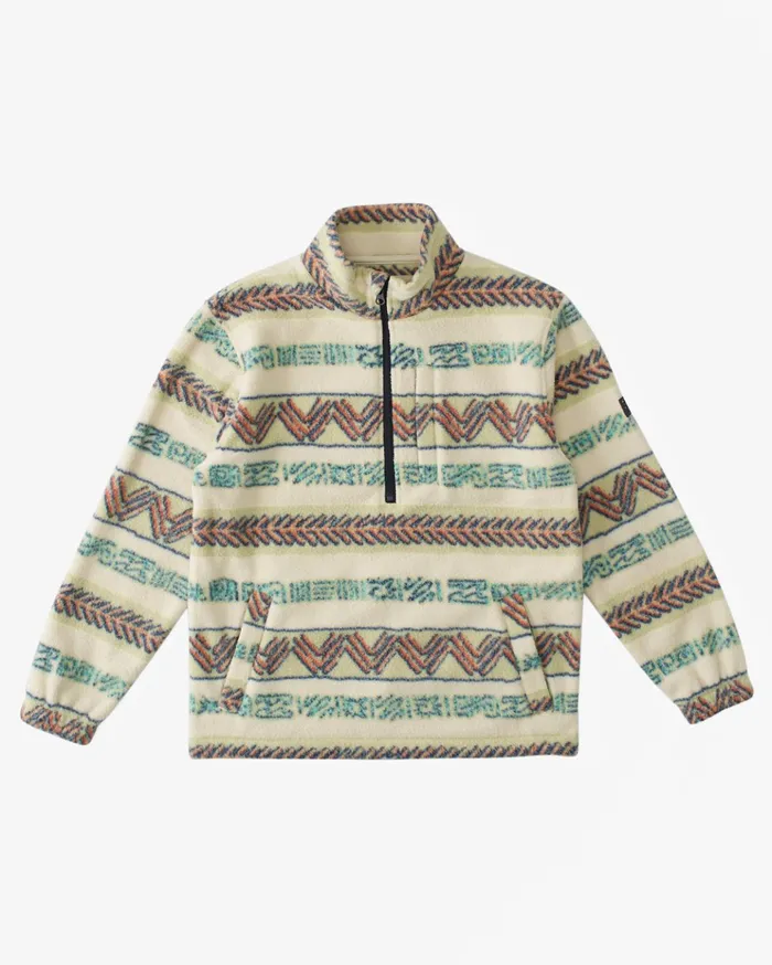 Billabong Boys039 Boundary Mock Neck Fleece Pullover Field Khaki Kids Boys039 Hoodies and Fleece Billabong Boys039 Boundary Mock Neck Fleece Pullover Field Khaki Kids Boys039 Hoodies and Fleece