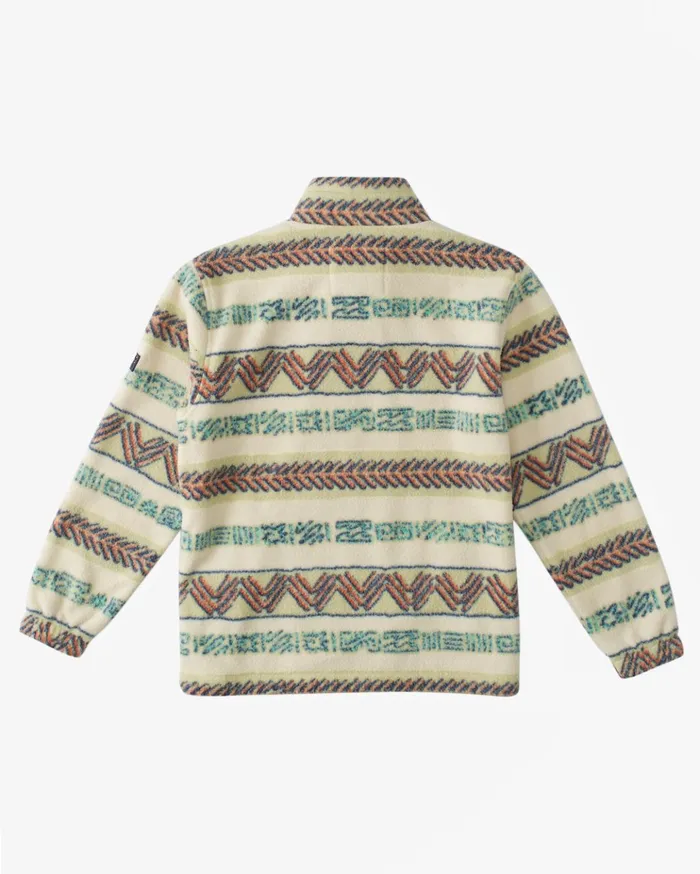 Billabong Boys039 Boundary Mock Neck Fleece Pullover Field Khaki Kids Boys039 Hoodies and Fleece Billabong Boys039 Boundary Mock Neck Fleece Pullover Field Khaki Kids Boys039 Hoodies and Fleece