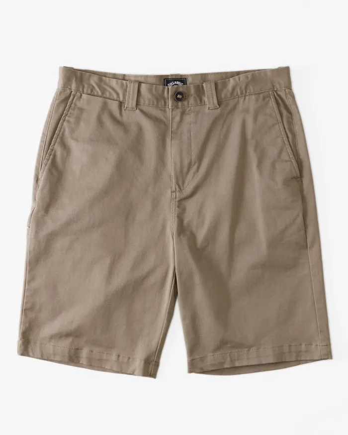 Billabong Boys039 Carter Stretch Shorts Dark Khaki Kids Boys039 Shorts