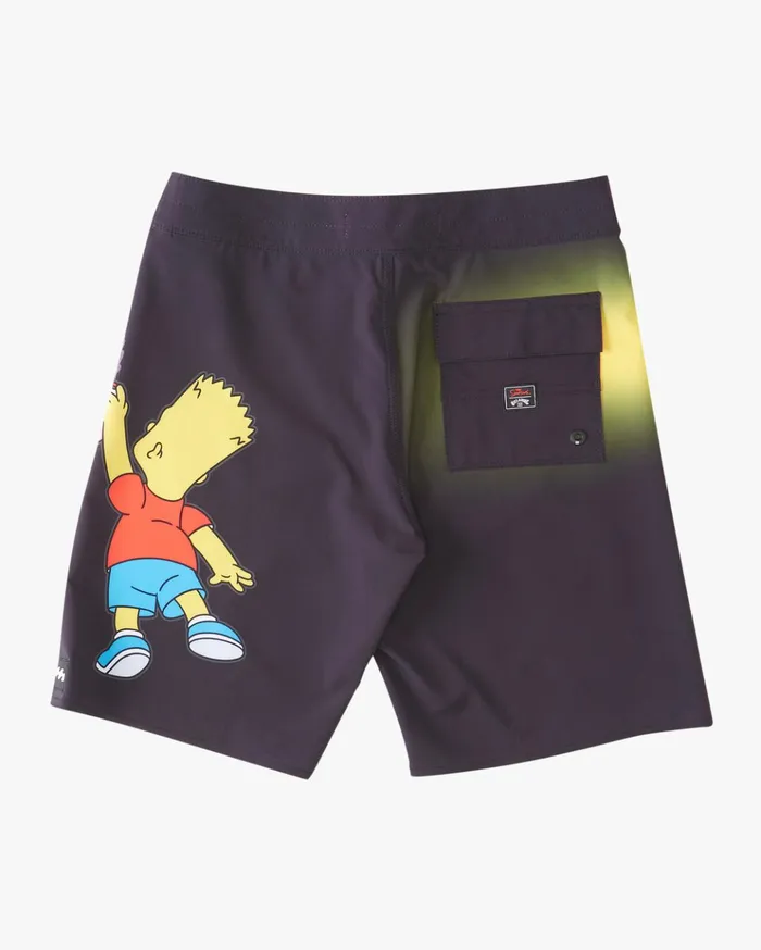 Billabong Boys039 The Simpsons El Barto Pro Boardshorts 17quot Black Kids Boys039 Boardshorts