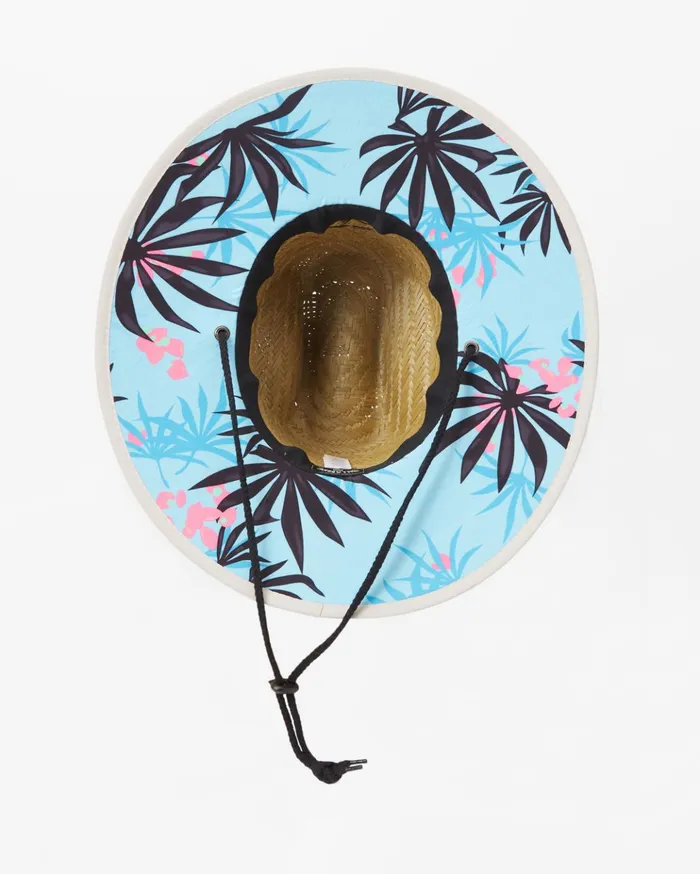 Billabong Boys039 Tides Print Straw Lifeguard Hat Neon Blue Kids Boys039 Hats Billabong Boys039 Tides Print Straw Lifeguard Hat Neon Blue Kids Boys039 Hats