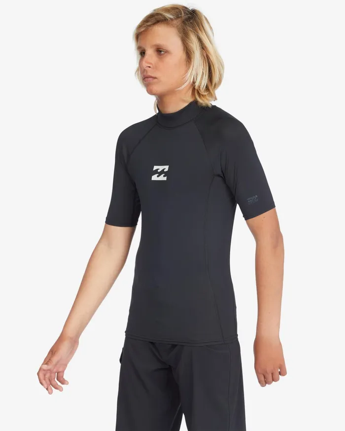 Billabong Boys 816 All Day Wave Performance Fit Rash Vest Black Kids Boys039 Rashguards and Surf Tees Billabong Boys 816 All Day Wave Performance Fit Rash Vest Black Kids Boys039 Rashguards and Surf Tees