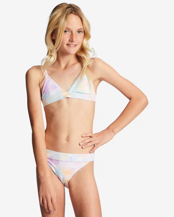 Billabong Girl039s 416 Time For Tie Dye Triangle TwoPiece Bikini Set Multi Kids Girls039 Swimwear Billabong Girl039s 416 Time For Tie Dye Triangle TwoPiece Bikini Set Multi Kids Girls039 Swimwear