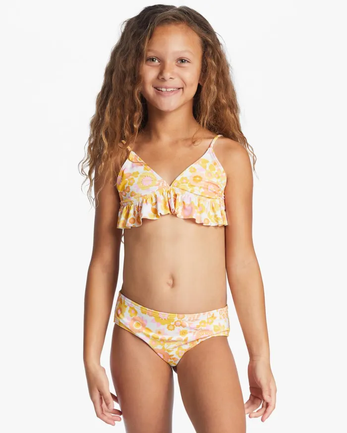 Billabong Girl039s Wildflower Two Piece Ruffle Bikini Set Multi Kids Girls039 Swimwear Billabong Girl039s Wildflower Two Piece Ruffle Bikini Set Multi Kids Girls039 Swimwear