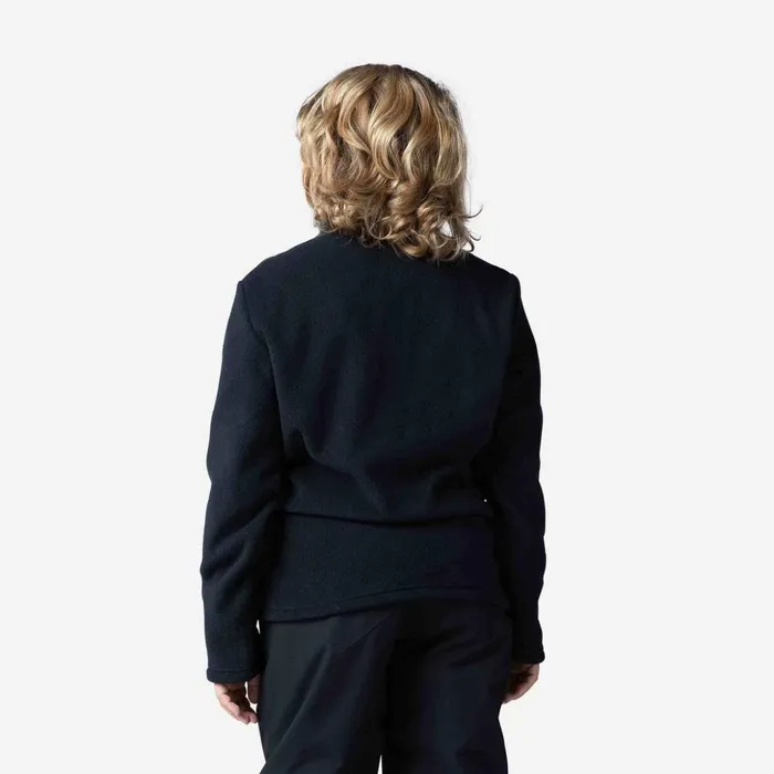 Kids Boys039 HalfZip Fleece Top Black200 Rossignol Layers