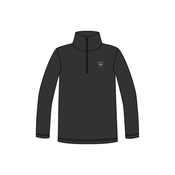 Kids Boys039 HalfZip Fleece Top Black200 Rossignol Layers