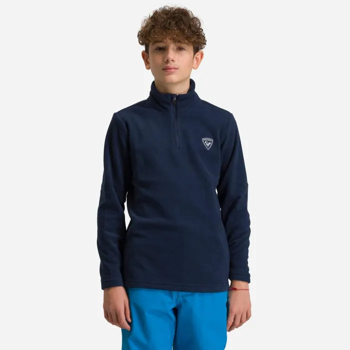 Kids Boys039 HalfZip Fleece Top Darknavy715 Rossignol Layers