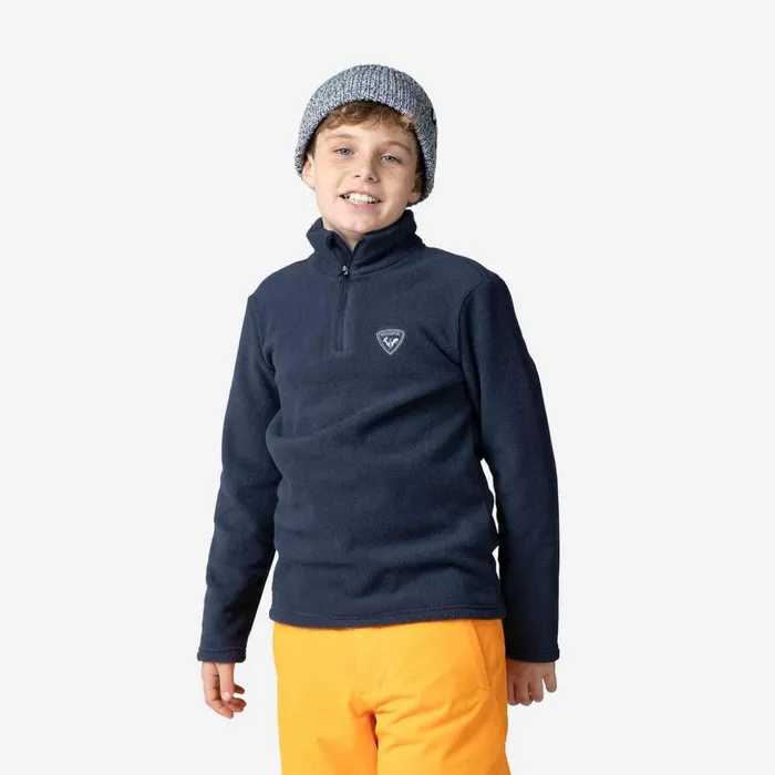 Kids Boys039 HalfZip Fleece Top Darknavy715 Rossignol Layers