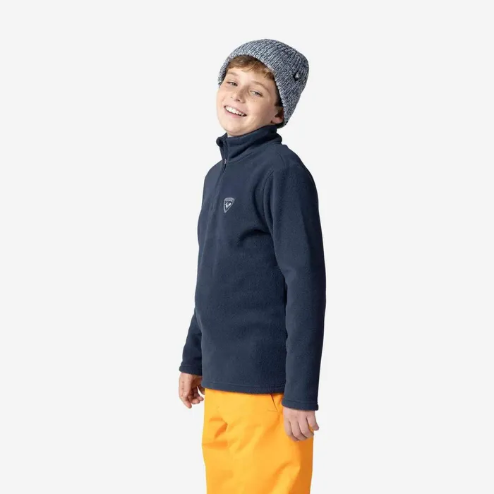 Kids Boys039 HalfZip Fleece Top Darknavy715 Rossignol Layers