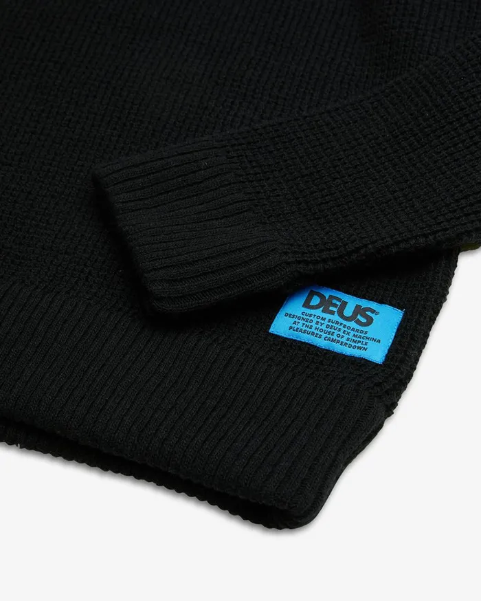 AFrame Sweater 8211 Black Men Deus Ex Machina Knitwear AFrame Sweater 8211 Black Men Deus Ex Machina Knitwear