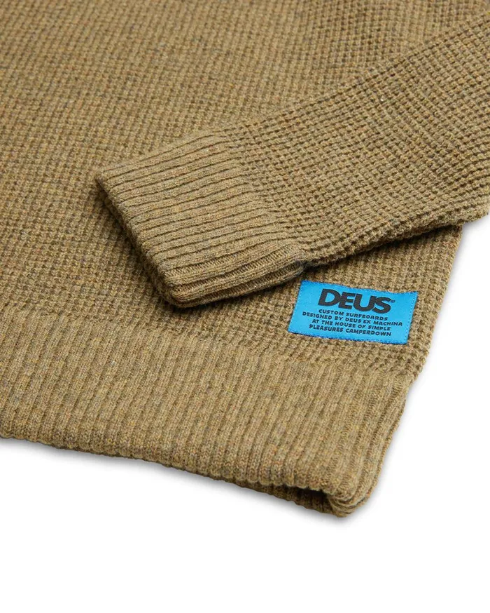 AFrame Sweater 8211 Sage Green Men Deus Ex Machina Knitwear AFrame Sweater 8211 Sage Green Men Deus Ex Machina Knitwear