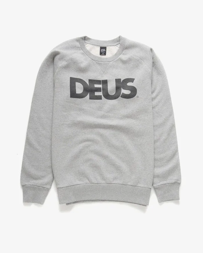 All Caps Crew Sweater 8211 Grey Men Deus Ex Machina Classics