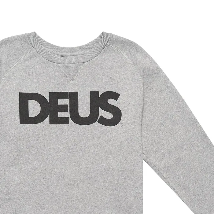 All Caps Crew Sweater 8211 Grey Men Deus Ex Machina Classics All Caps Crew Sweater 8211 Grey Men Deus Ex Machina Classics