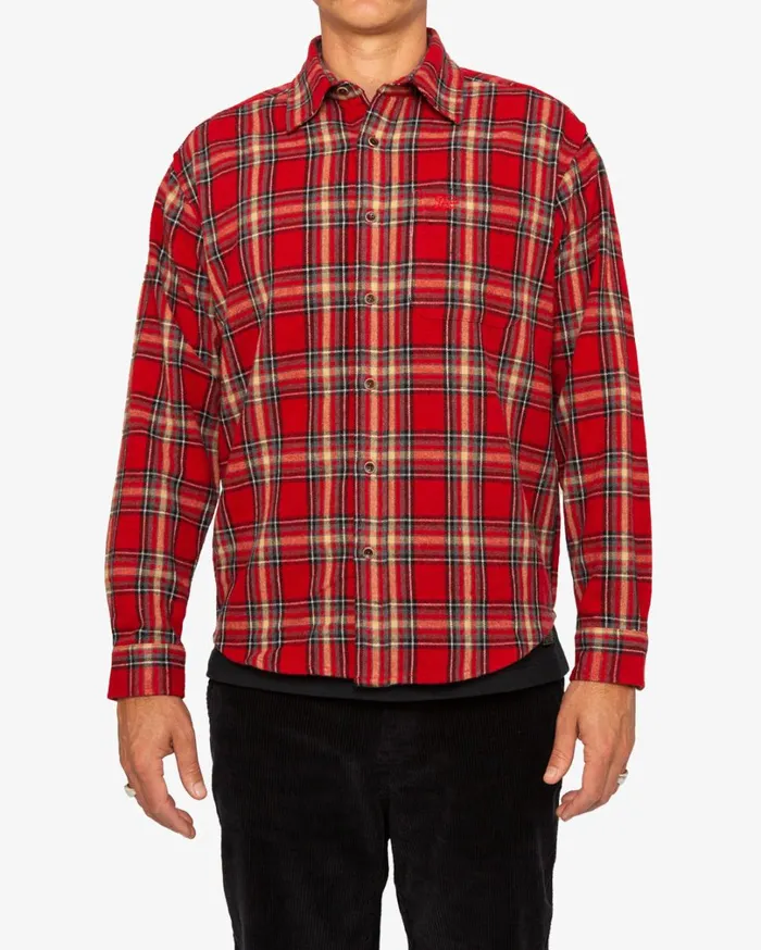 Allan Flannel Shirt 8211 Red Men Deus Ex Machina Shirts