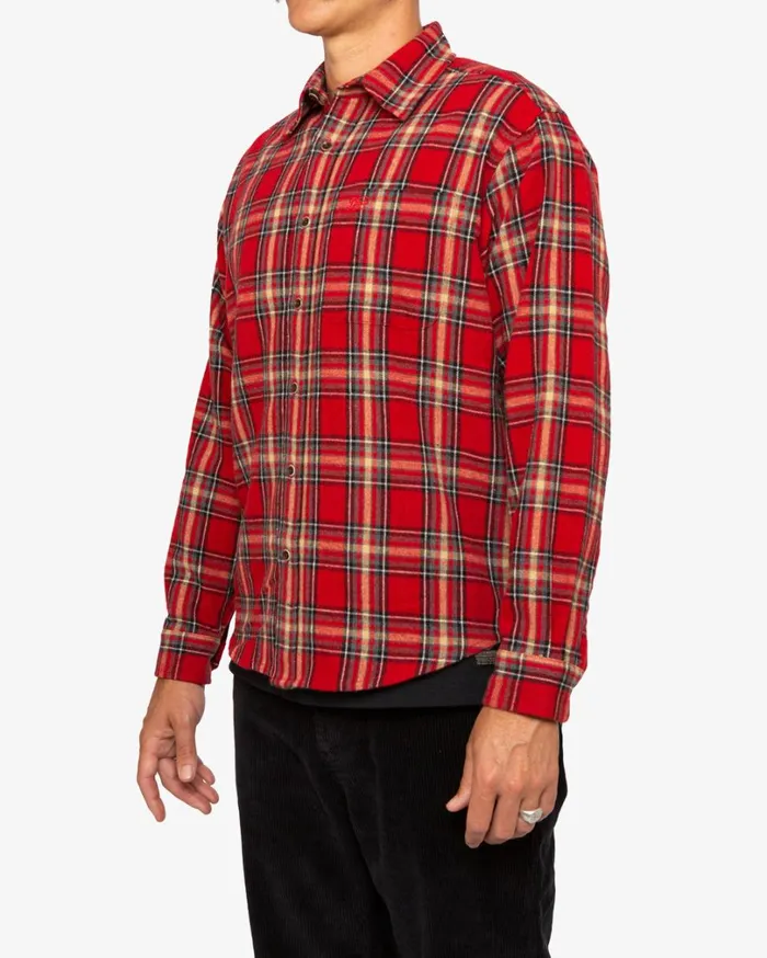 Allan Flannel Shirt 8211 Red Men Deus Ex Machina Shirts Allan Flannel Shirt 8211 Red Men Deus Ex Machina Shirts