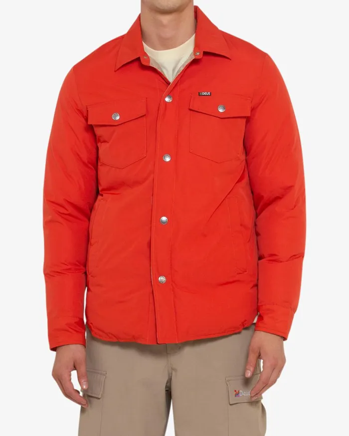 Alpine Padded Overshirt 8211 Red Clay Men Deus Ex Machina Jackets