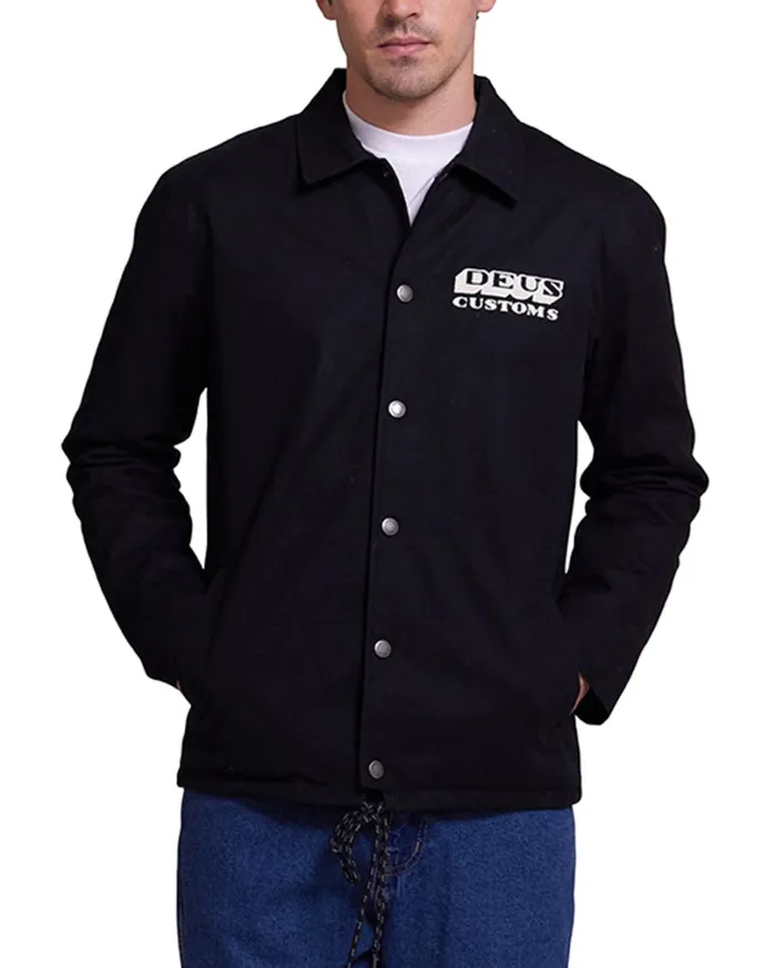 Amped Coach Jacket 8211 Black Men Deus Ex Machina Jackets Amped Coach Jacket 8211 Black Men Deus Ex Machina Jackets