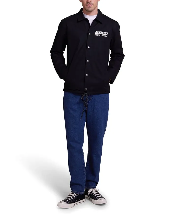 Amped Coach Jacket 8211 Black Men Deus Ex Machina Jackets Amped Coach Jacket 8211 Black Men Deus Ex Machina Jackets