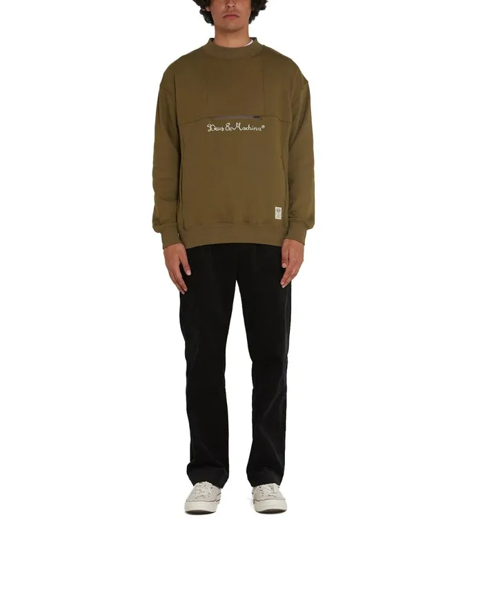 Ascent Mock Crew 8211 Military Olive Men Deus Ex Machina Hoodies and Sweaters Ascent Mock Crew 8211 Military Olive Men Deus Ex Machina Hoodies and Sweaters